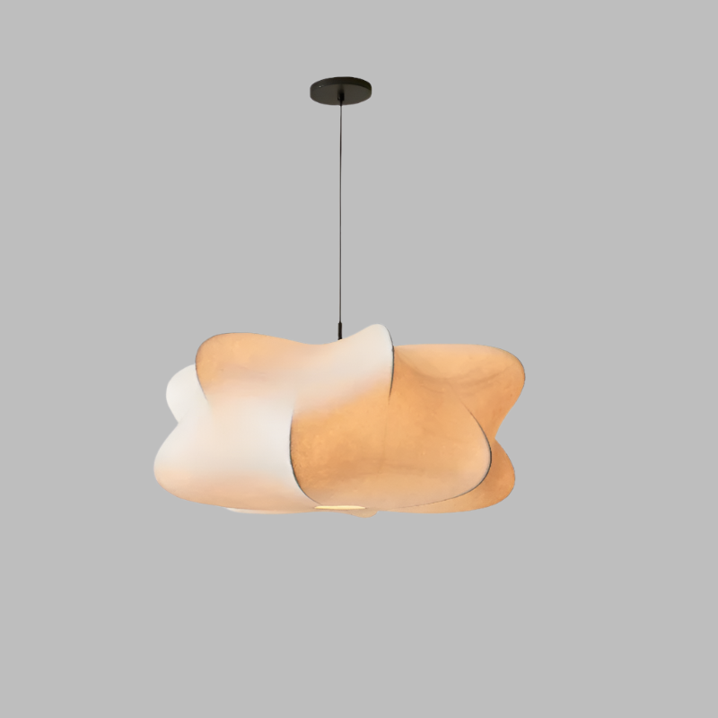 Wabi-Sabi Japanese Silk Pendant Lamp