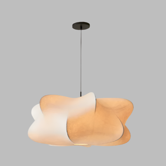 Wabi-Sabi Japanese Silk Pendant Lamp