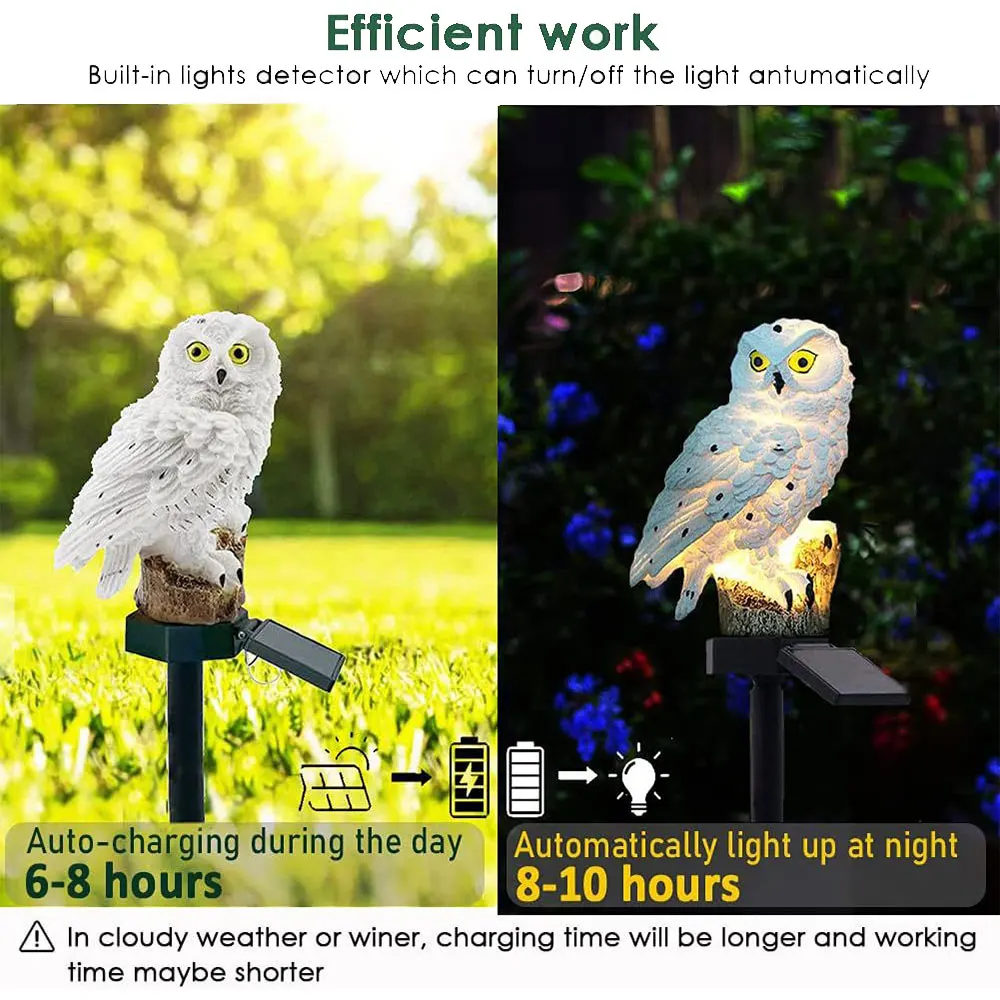 Solar Garden Owl Lights (2-Pack)