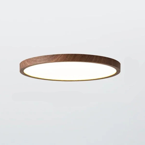 Slim Round Wooden Ceiling Light