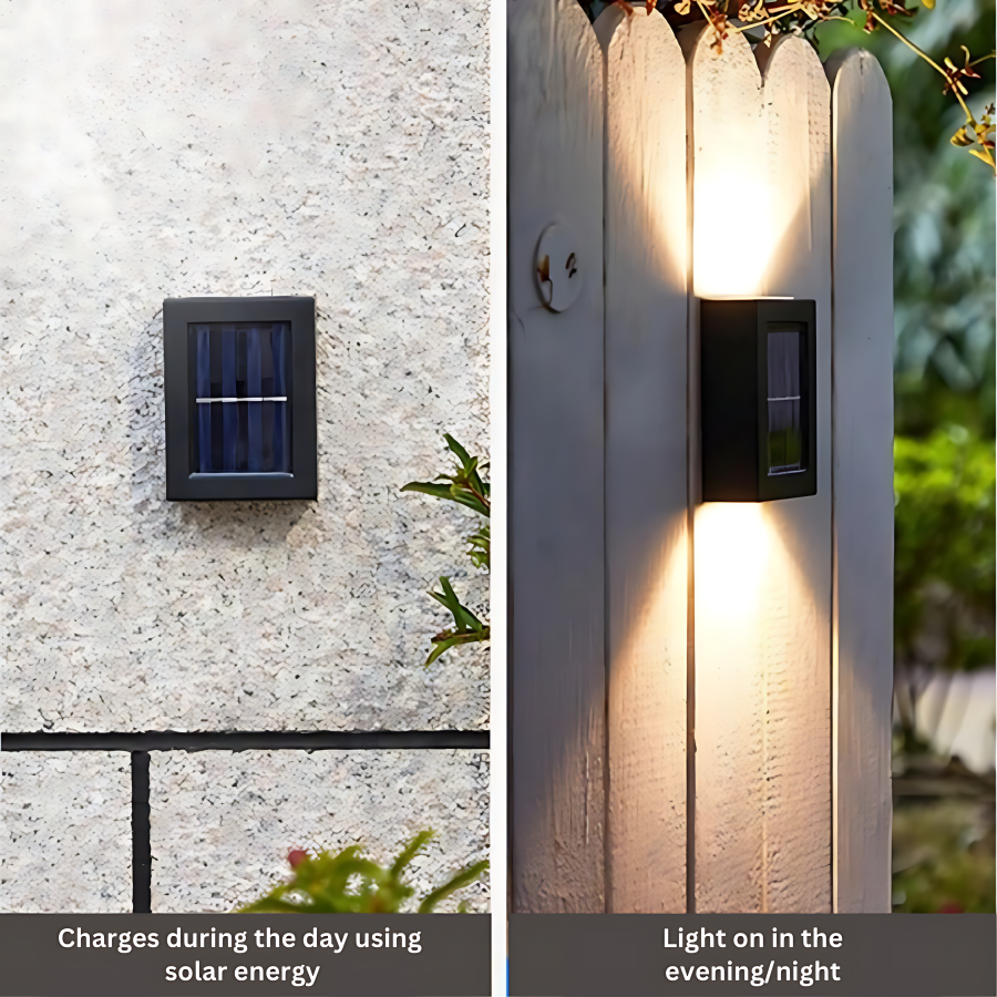 Solar Powered Garden Wall Lights