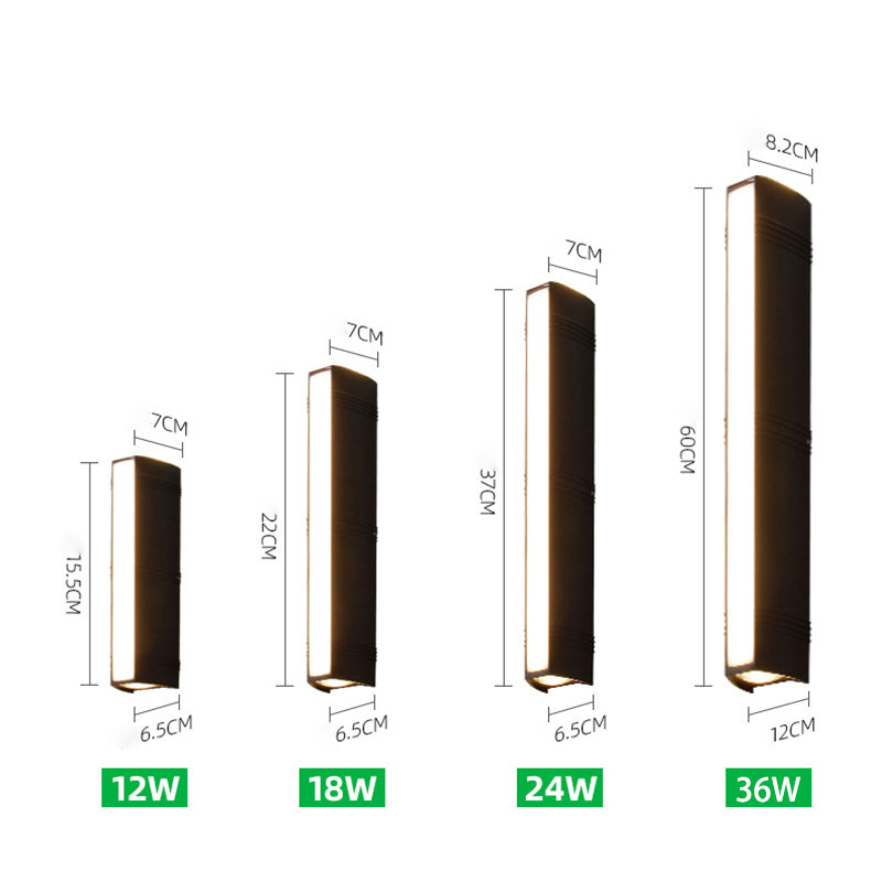 Slim Waterproof Outdoor Wall Light